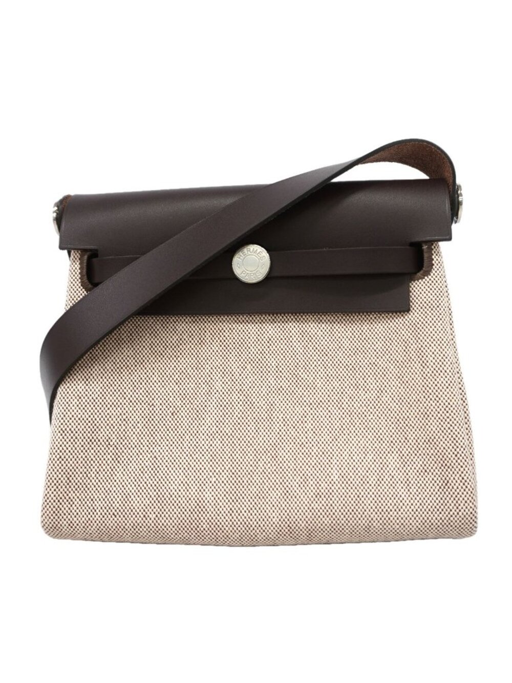Hermes Shoulder Bag Herbag Zip Mini Toile H Tail Silver